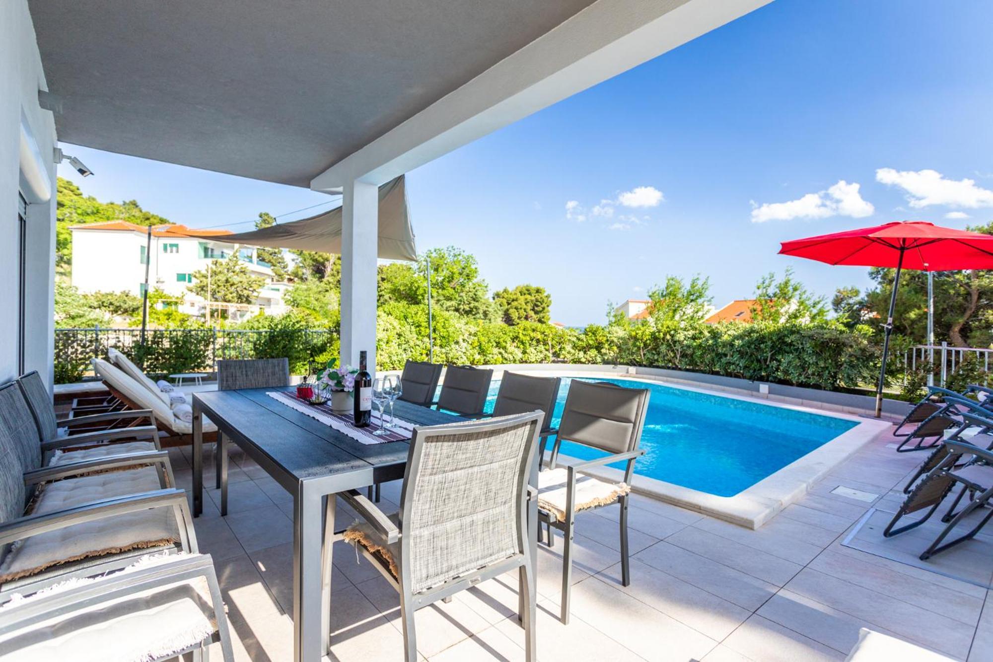 Magnificent Villa With Pool, Hot Tub, Sea View, Sauna Міміце Екстер'єр фото